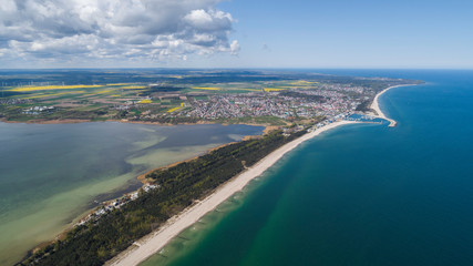 Wladyslawowo resort on the Baltic Sea and Puck Bay