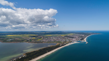 Wladyslawowo resort on the Baltic Sea and Puck Bay