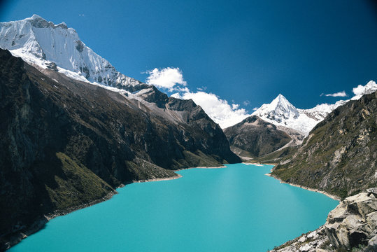 Laguna Paron in Huscaran National Park in the Cordillera Blanca in Peru