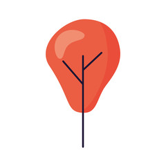 Isolated abstract and season tree design