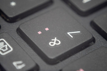 Fototapeta premium Close up of the number 7 and ampersand sign key on a keyboard
