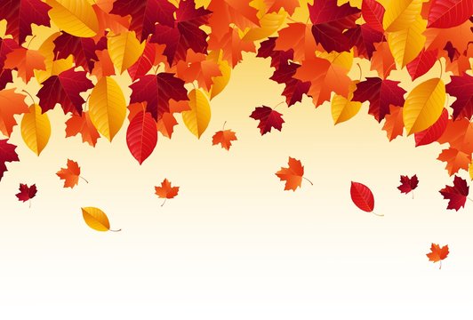 Autumn background with falling autumn leaves