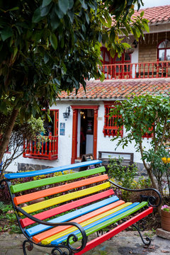 View of the beautiful touristic place called Pueblito Boyacense located in Duitama