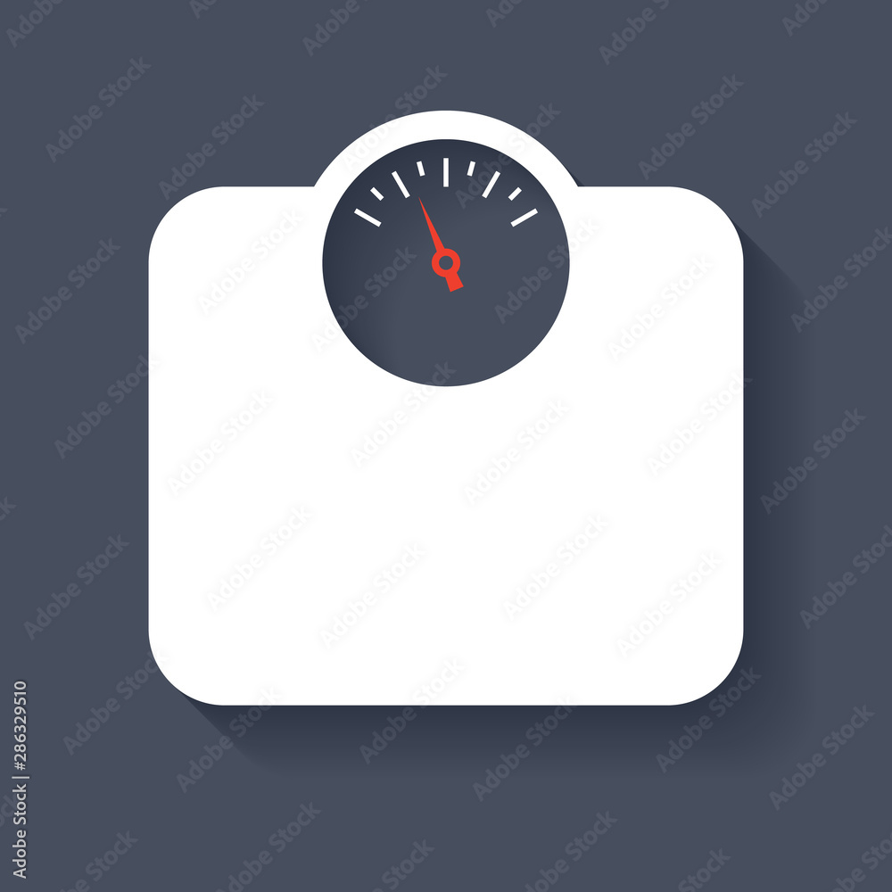 Wall mural Bathroom scale icon