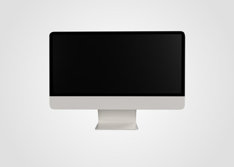 Computer Desktop Freestanding Modern on White background 3D Render