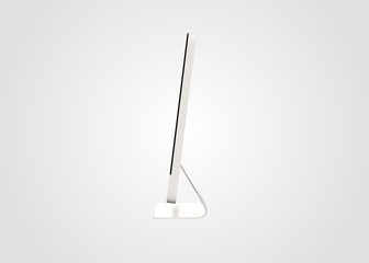 Computer Desktop Freestanding Modern on White background 3D Render