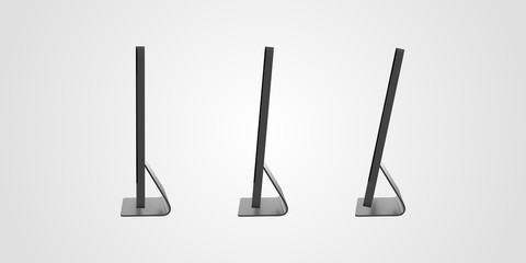 Computer Desktop Freestanding Modern on White background 3D Render