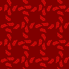 Obraz premium Seamless background with decorative Autumn leaves. Beautiful park. Vector illustration. Can be used for wallpaper, textile, invitation card, wrapping, web page background.