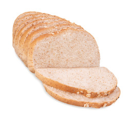 sliced bread isolated on white background