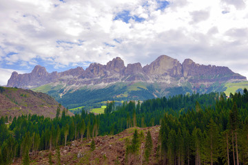  the carezza lake and the Catinaccio alto Adige Italy