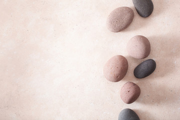 spa stones flat lay massage relax treatment