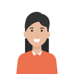Isolated avatar woman vector design