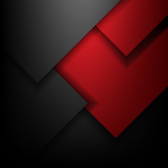 Abstract Dark Black and Red Geometric Design