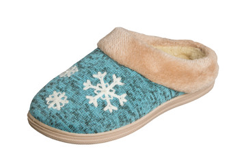winter slippers,beautiful one winter slippers on a white background