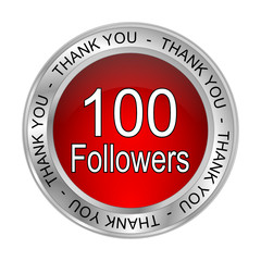 100 Followers Thank you - 3D illustration