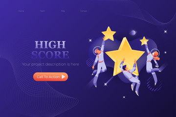 Fototapeta premium High Score Web Page Template