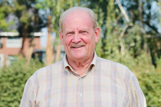 Beautiful older man outside