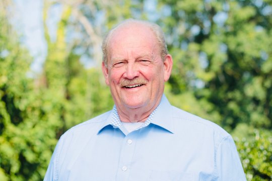 Beautiful older man outside