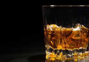 Glass of Whiskey and Ice