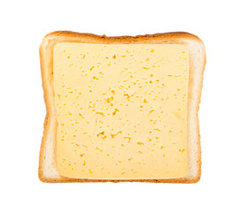 open sandwich with toast and slice of cheese