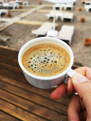strong and delicious morning coffee
