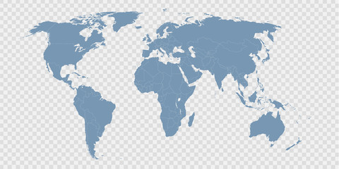 Fototapeta na wymiar world map divided by countries