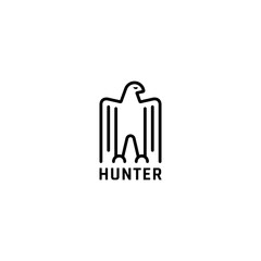 Eagle logo vector design, falcon logotype template, hawk illustration