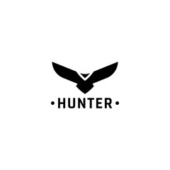 Eagle logo vector design, falcon logotype template, hawk illustration