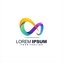 awesome infinity gradient logo design