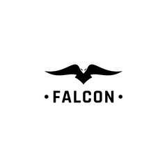 Eagle logo vector design, falcon logotype template, hawk illustration