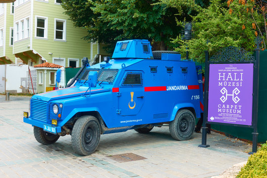 Armored police car