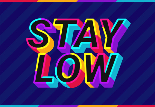 3D Colorful Outline Text Effect