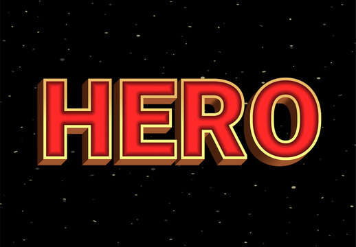 Red And Gold Super Hero Text Effect