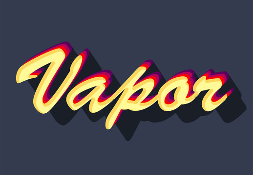 Retro Brush Script Text Effect