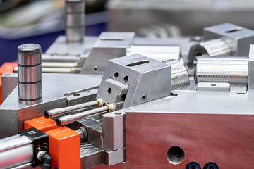 High precision die mold for casting automotive aluminium parts make with iron metal steel by lathe milling drilling and CNC machinery in the factory