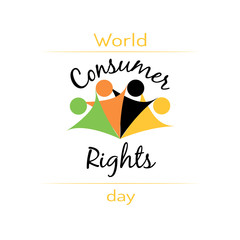 Illustration of World consumer rights day letetring. For advertising, marketing, bussines needs.