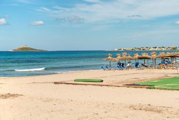 The beach of Isola delle Femmine or the Island of Women, Sicily