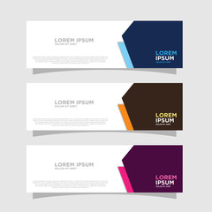 Set of three abstract vector banners.modern template design for web