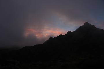 sunset sunrise in the mountains