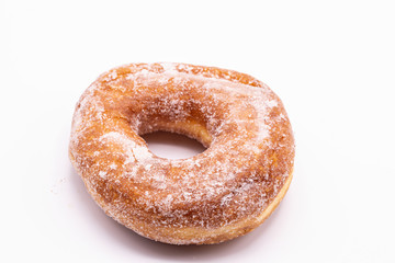 Close up Doughnut isolated on white background.