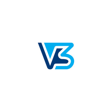 Initials letters V3 logo design vectors
