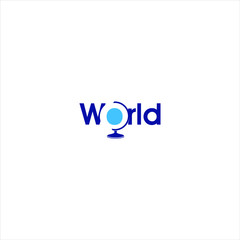 world logo negative space concept