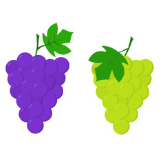 Grape flat icon, logo isolated on white background