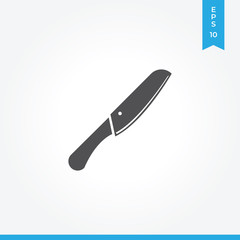 Knife vector icon, simple car sign.