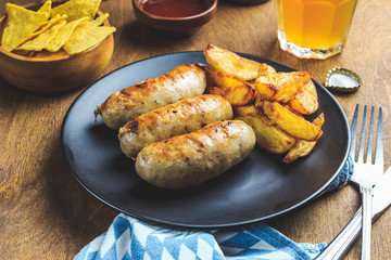 Meal for the Munich Oktoberfest with sausages