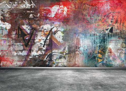 Graffiti wall grunge background