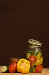 refreshing, cold vitalwater with seasonal vegetables