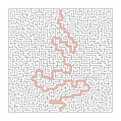 Abstract labyrinth. Game for kids. Puzzle for children. Maze conundrum. Vector illustration.