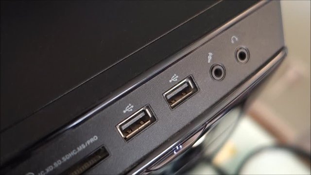 wires connected to computer 