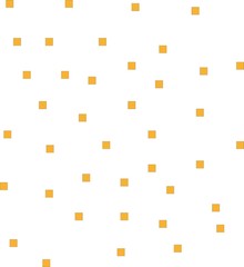 Yellow squares on white backdrop